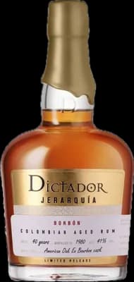Bouteille de spiritueux : Jerarquia Borbon 40 Years 1980 de la marque Dictador
