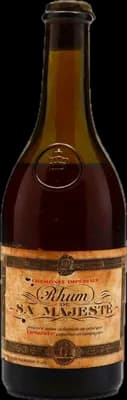 Bouteille de spiritueux : Rhum de Sa Majesté circa 1950s de la marque Simon Freres