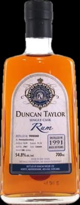 Bouteille de spiritueux : Single Cask Rum 1991 Aged 20 Years (Trinidad Distillery) de la marque Duncan Taylor