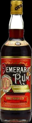 Bouteille de spiritueux : Old Vatted Demerara 100 Proof 1980s de la marque Demerara Distillers Ltd