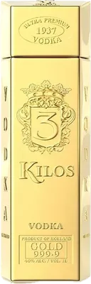Bouteille de spiritueux : Gold 999.9 de la marque 3 Kilos